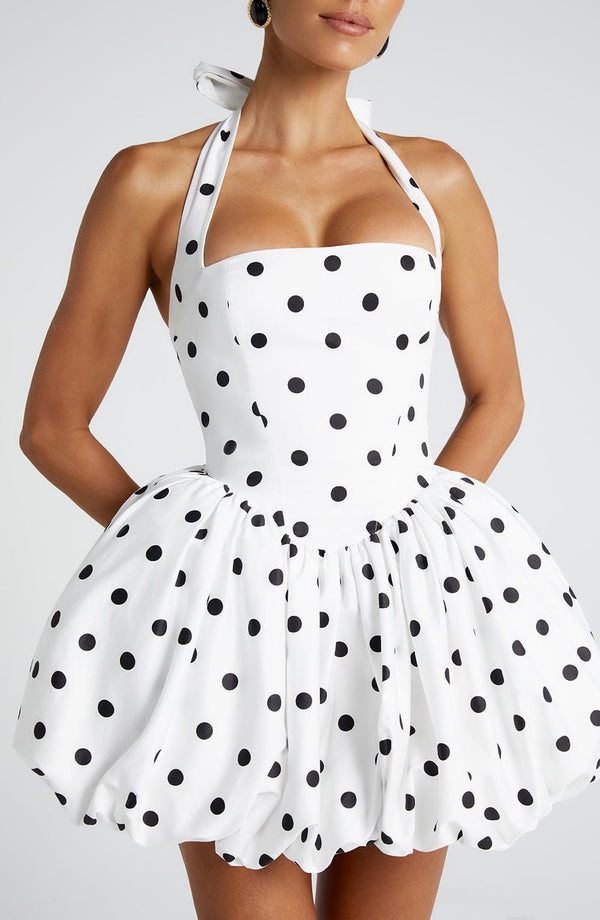 Grace - Elegantes Gepunktetes Minikleid | Schmeichelhaft & Bequem