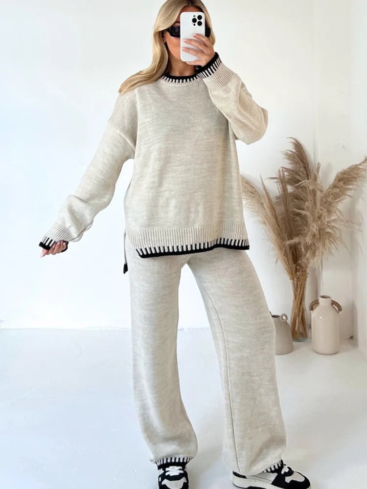 Zuedy Gestrickte Loungewear Set