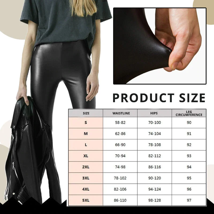 Zuedy Fleece-Lederleggings | 45% Rabatt!